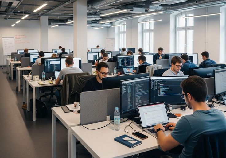 Developers working